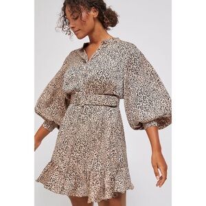 Anthropologie Laurie Cheetah Mini Dress